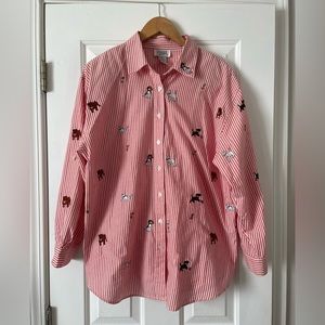 Vintage Teddi Dog Embroidered Button Down 0021
